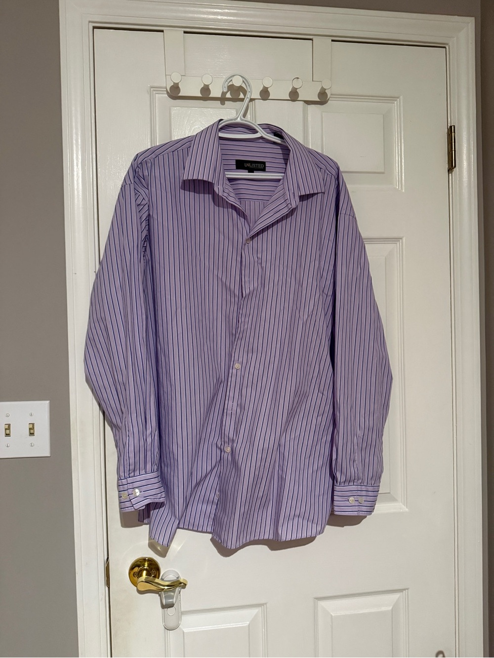 Purple Striped Dress Shirt - Classic Button-Up
